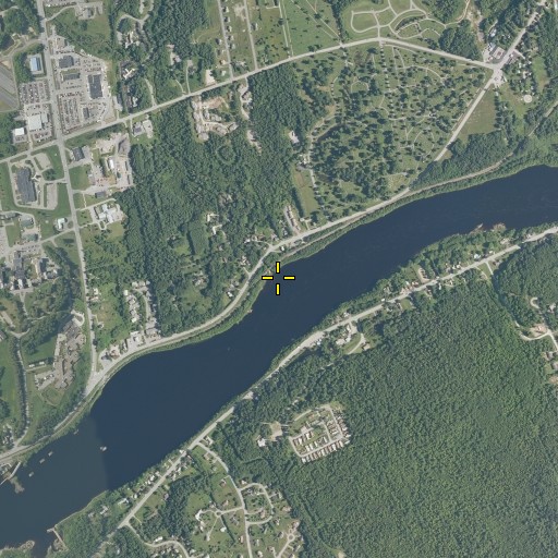 Aerial/Satellite Image of Penjajawoc Stream, ME