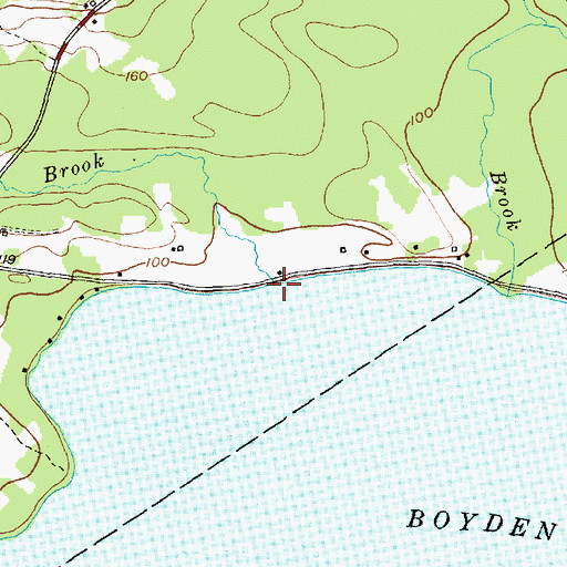 Topographic Map of Penknife Brook, ME