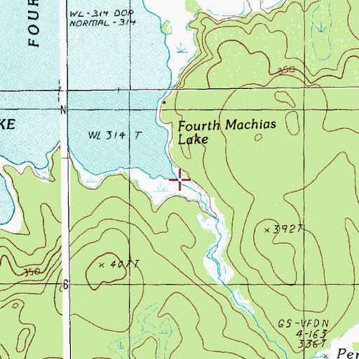 Topographic Map of Pennaman Brook, ME