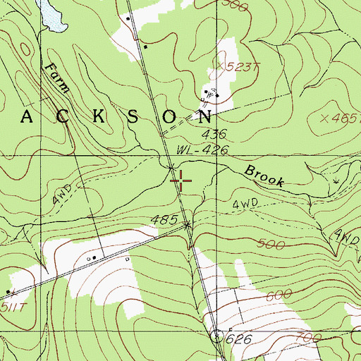 Topographic Map of Penny Brook, ME