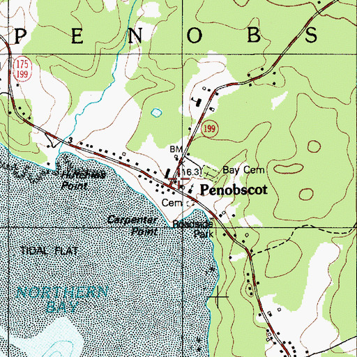 Topographic Map of Penobscot, ME
