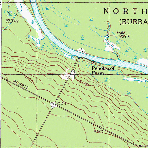 Topographic Map of Penobscot Farm, ME
