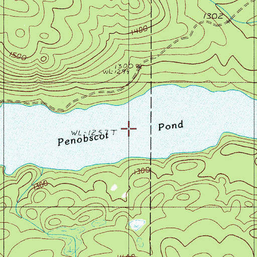 Topographic Map of Penobscot Pond, ME