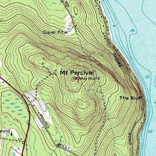 Topographic Map of Mount Percival, ME