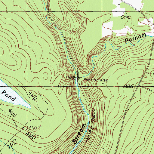 Topographic Map of Perham Stream, ME