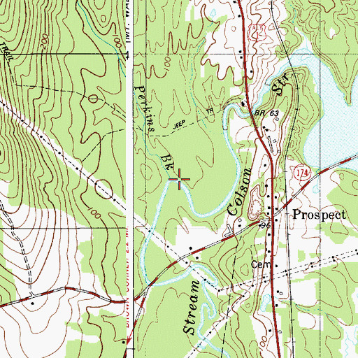 Topographic Map of Perkins Brook, ME