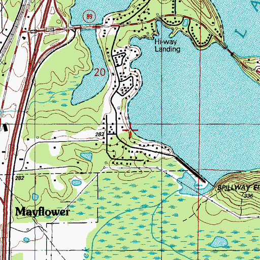 Topographic Map of Ballard Landing, AR