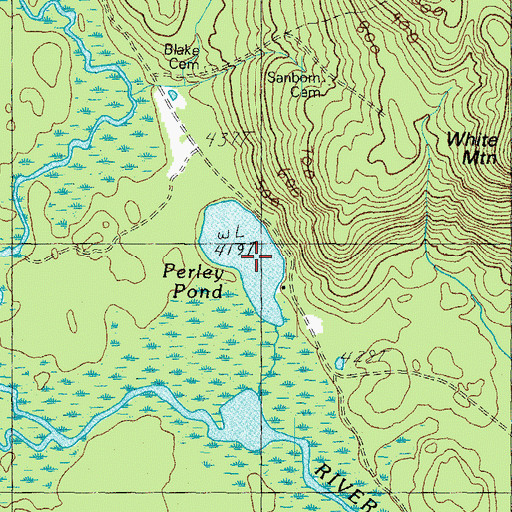 Topographic Map of Perley Pond, ME