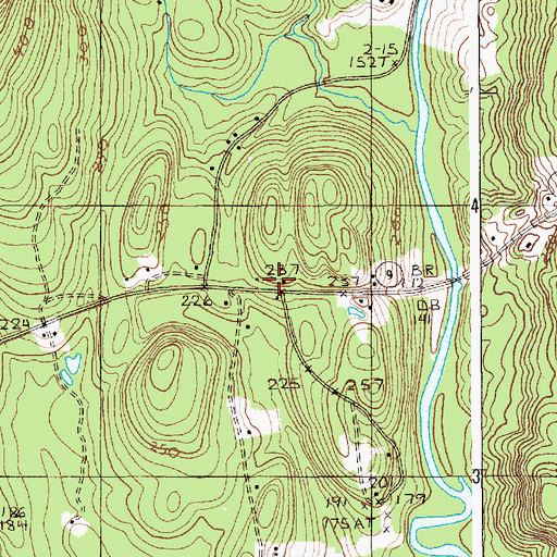 Topographic Map of Pershing School, ME