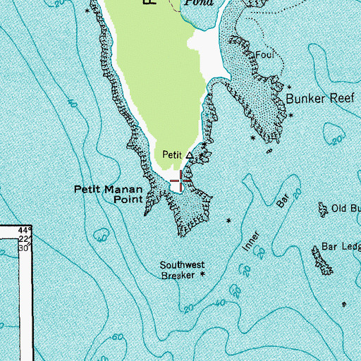 Topographic Map of Petit Manan Point, ME