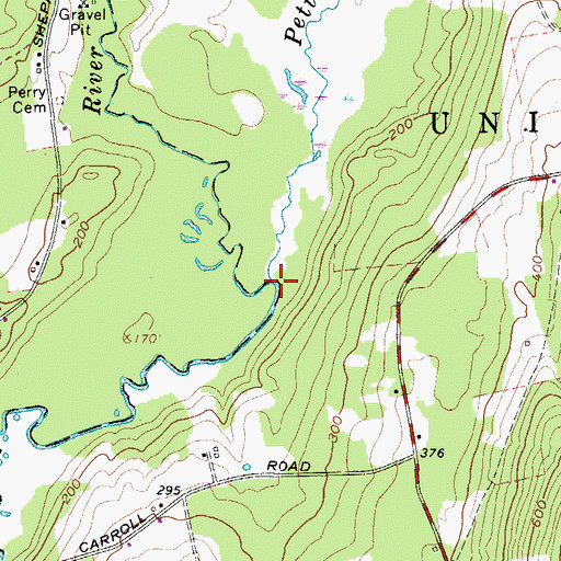 Topographic Map of Pettengill Stream, ME