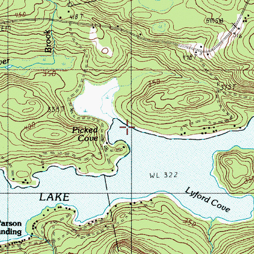 Topographic Map of Picked Cove, ME