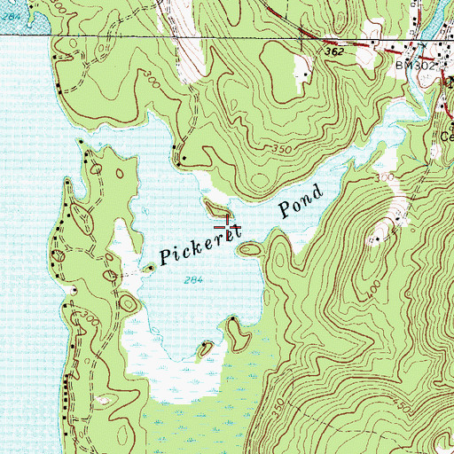 Topographic Map of Pickerel Pond, ME