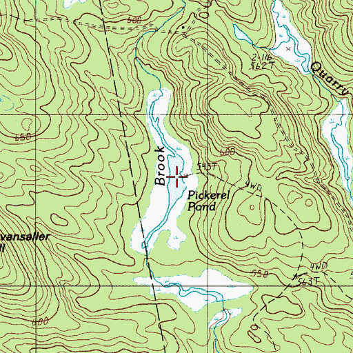 Topographic Map of Pickerel Pond, ME