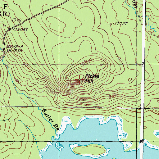 Topographic Map of Pickle Hill, ME