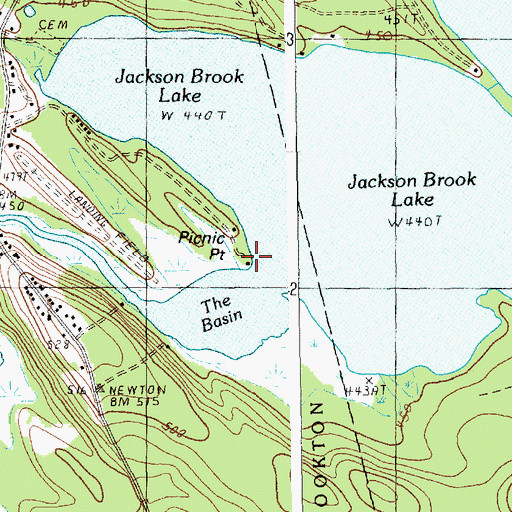 Topographic Map of Picnic Point, ME