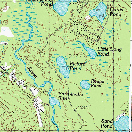 Topographic Map of Picture Pond, ME