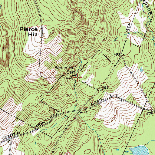 Topographic Map of Pierce Hill Cemetery, ME