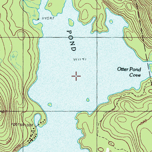 Topographic Map of Pierce Pond, ME