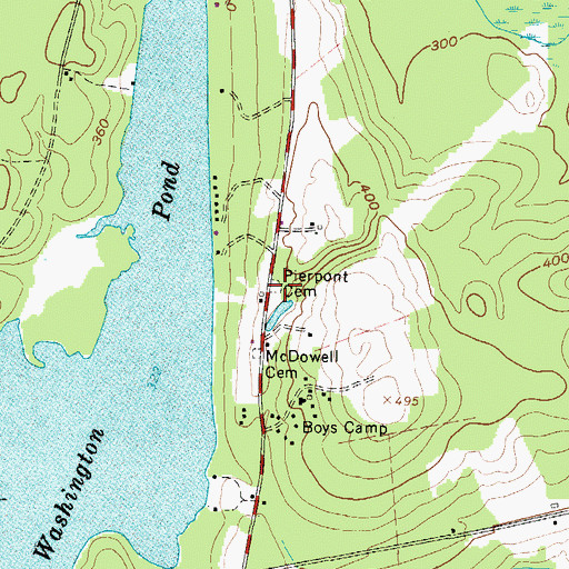 Topographic Map of Pierpont Cemetery, ME