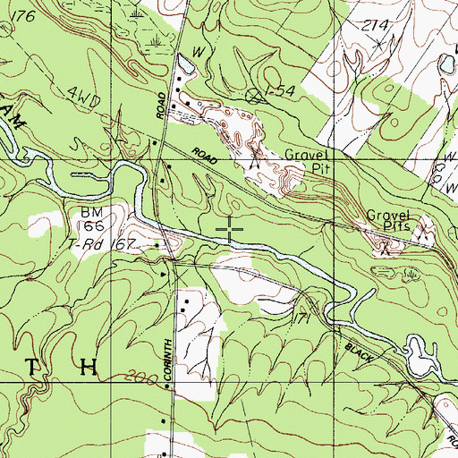 Topographic Map of Pierre Paul Brook, ME