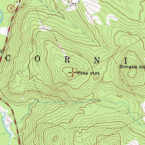 Topographic Map of Pike Hill, ME
