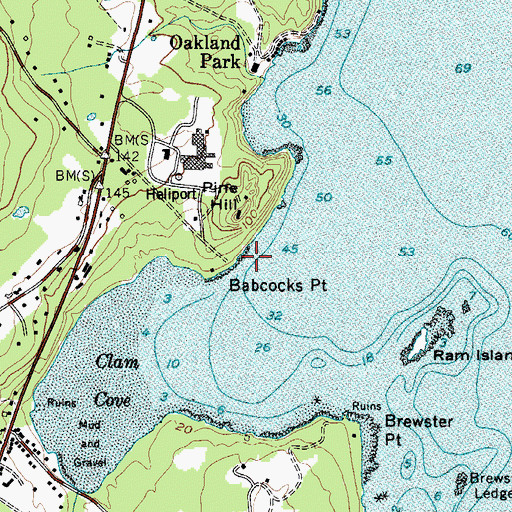 Topographic Map of Pine Hill, ME