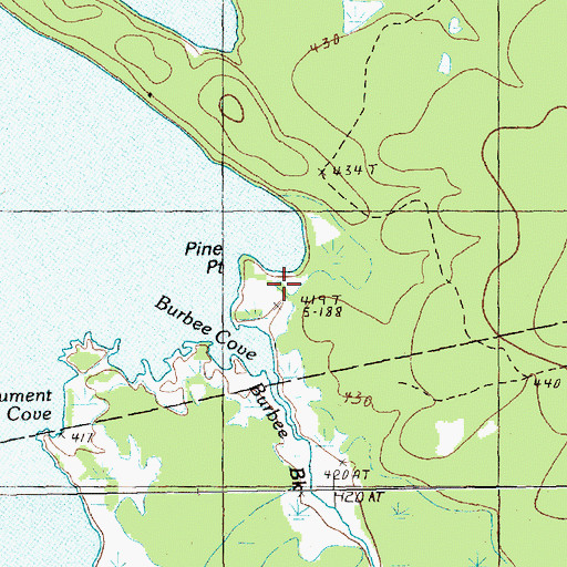 Topographic Map of Pine Point, ME