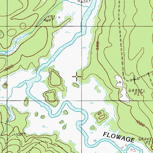 Topographic Map of Pine Stream Flowage, ME