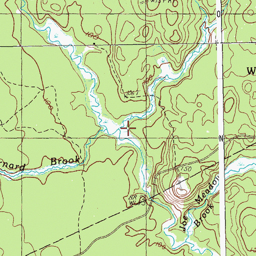 Topographic Map of Pineo Brook, ME