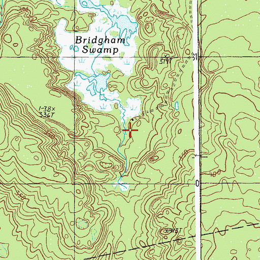 Topographic Map of Pineo Camp, ME