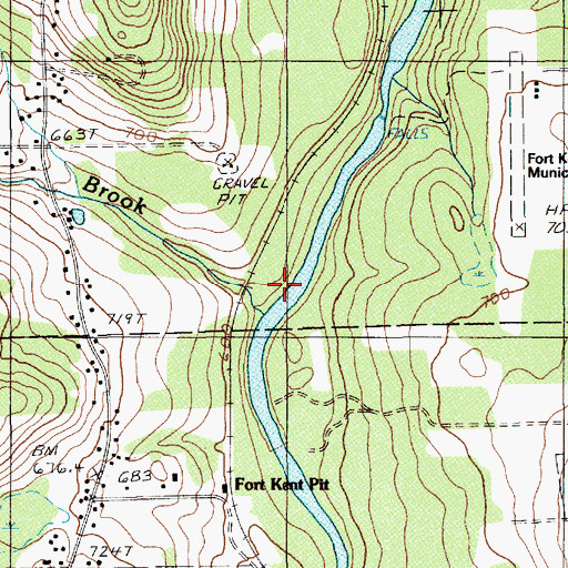 Topographic Map of Pinette Brook, ME