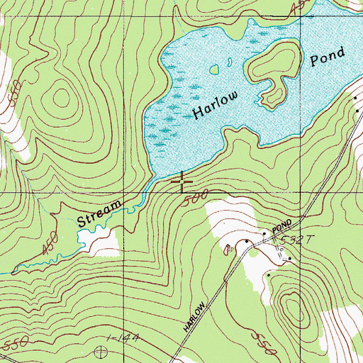 Topographic Map of Pingree Center Stream, ME