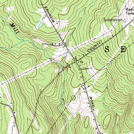 Topographic Map of Piper Brook, ME