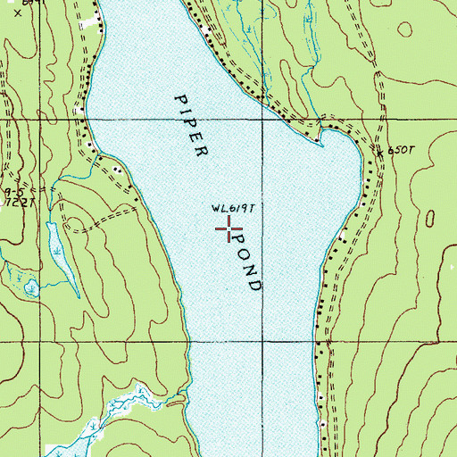 Topographic Map of Piper Pond, ME