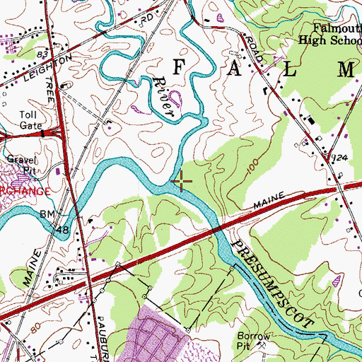 Topographic Map of Piscataqua River, ME