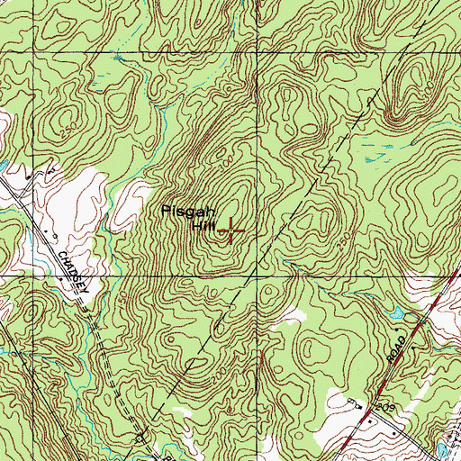 Topographic Map of Pisgah Hill, ME