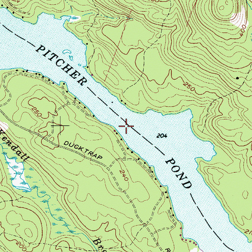 Topographic Map of Pitcher Pond, ME