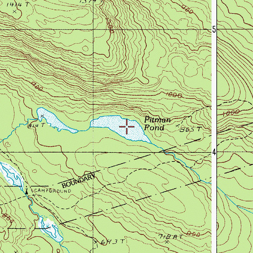 Topographic Map of Pitman Pond, ME