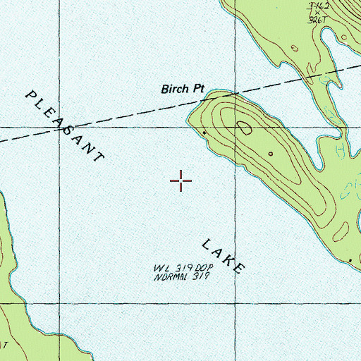 Topographic Map of Pleasant Lake, ME