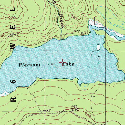 Topographic Map of Pleasant Lake, ME