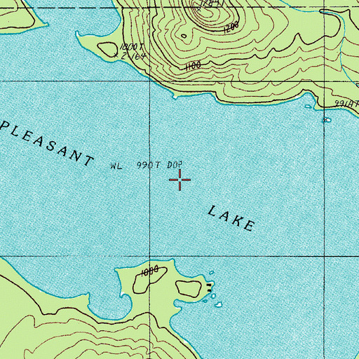 Topographic Map of Pleasant Lake, ME