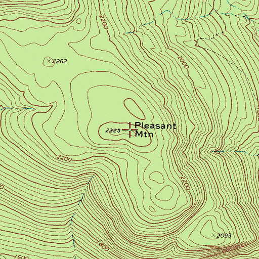 Topographic Map of Pleasant Mountain, ME