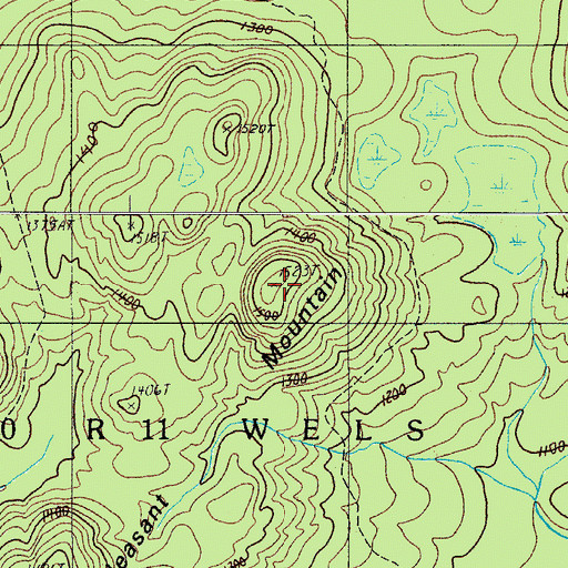 Topographic Map of Pleasant Mountain, ME