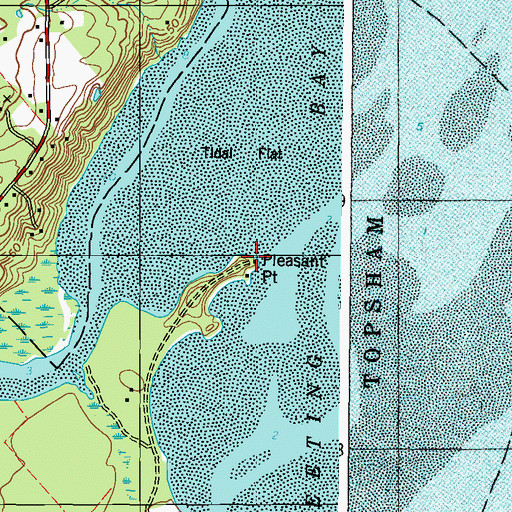 Topographic Map of Pleasant Point, ME