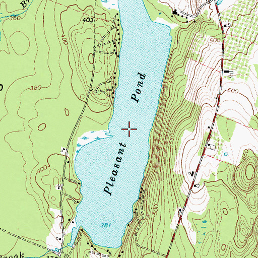 Topographic Map of Pleasant Pond, ME