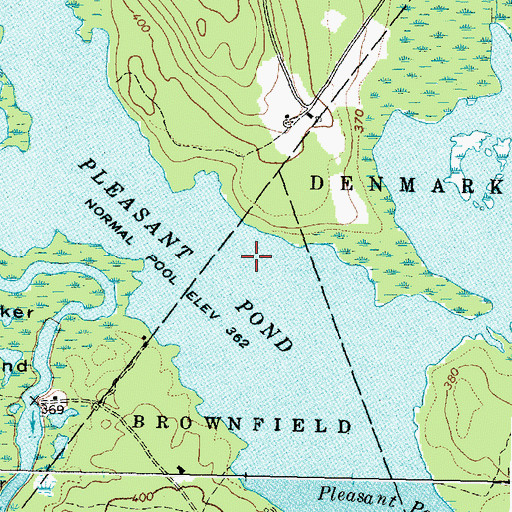 Topographic Map of Pleasant Pond, ME