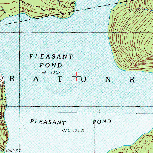 Topographic Map of Pleasant Pond, ME