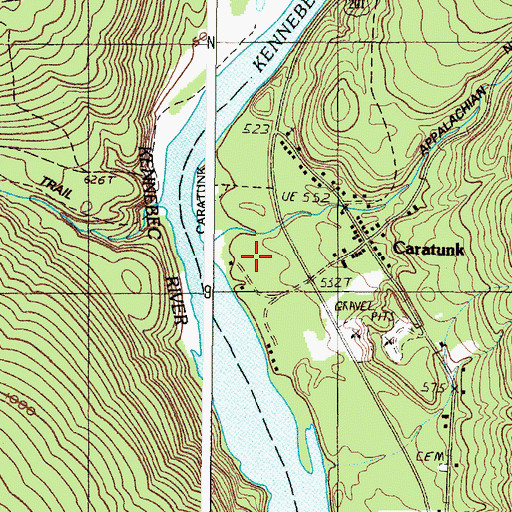 Topographic Map of Pleasant Pond Stream, ME