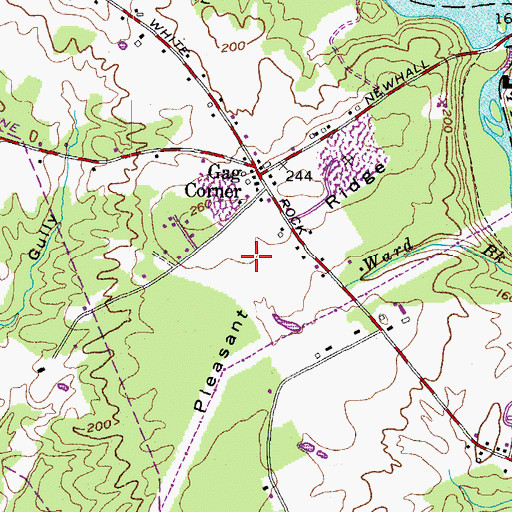 Topographic Map of Pleasant Ridge, ME